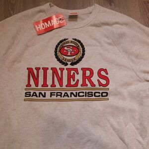 Homage San Francisco 49ers NFL Crewneck Sweatshirt Heather Gray‎ XXL
